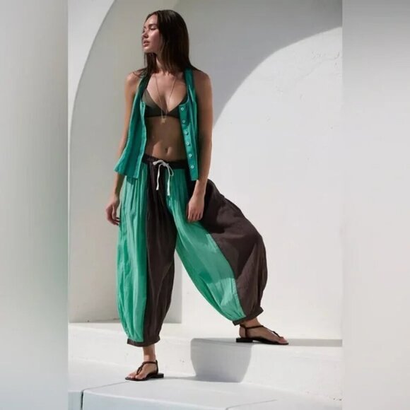 New Free People Coconut Set - Green Combo Small NWOT - Picture 1 of 10